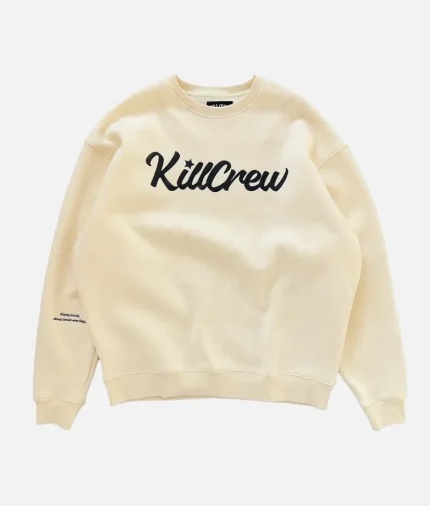 Kill Crew Lux Script Sweatshirt Cream (2)
