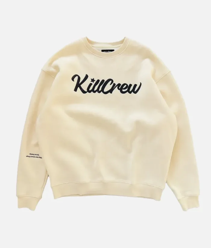 Kill Crew Lux Script Sweatshirt Cream (2)