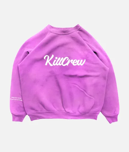 Kill Crew Lux Script Sweatshirt Pink (2)