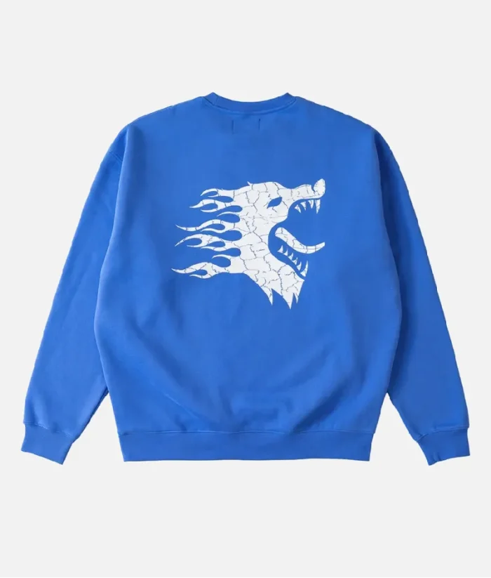 Kill Crew Lux War Wolf Sweatshirt Blue White (2)