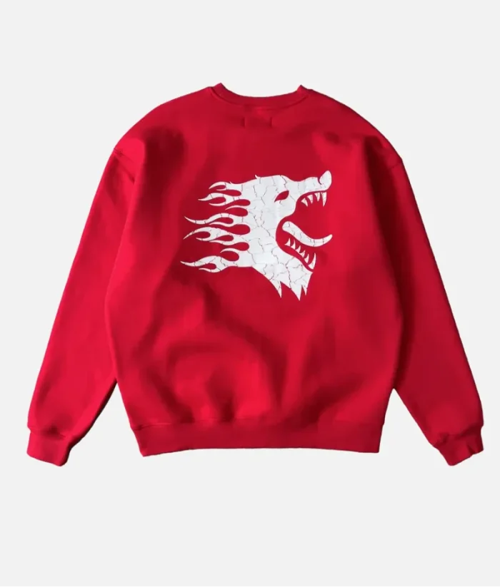 Kill Crew Lux War Wolf Sweatshirt Red (2)