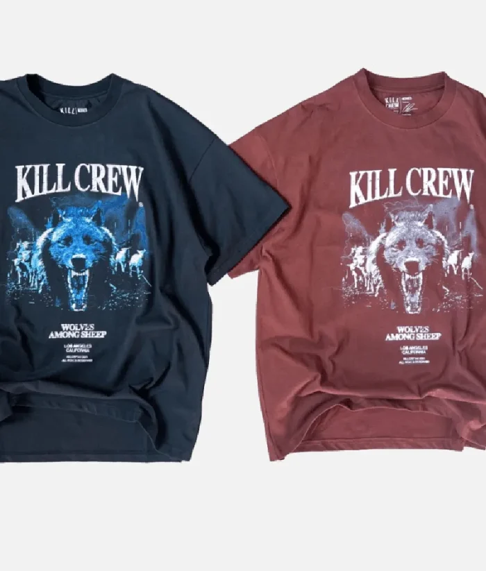 Kill Crew Midst Of Wolves T Shirt Brown (1)