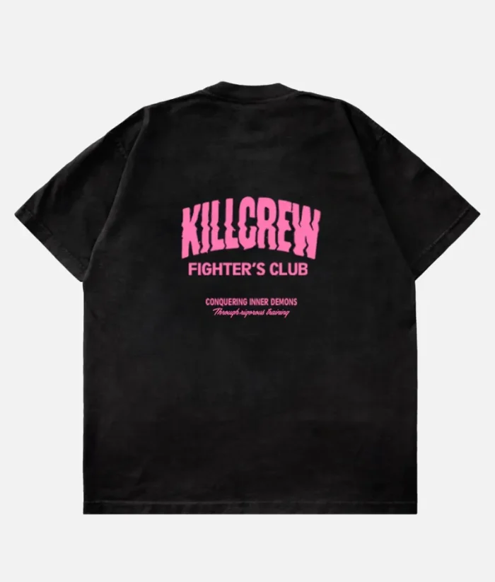 Kill Crew Oversized Rigorous T Shirt Black Pink (2)